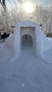 Obiekt La cabane des écureuils zimą