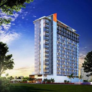Bangunan di mana terletaknya aparthotel ini