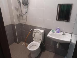 a bathroom with a toilet and a sink at Homestay As Sofiyya 1 in Sungai Petani