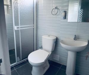 Koupelna v ubytování Casa Turbay