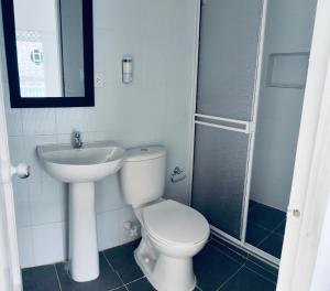 Koupelna v ubytování Casa Turbay