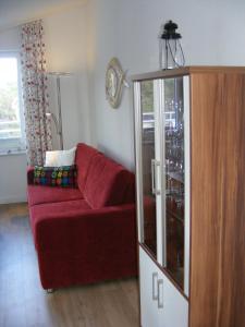 Posezení v ubytování Ferienwohnung Strandkorb
