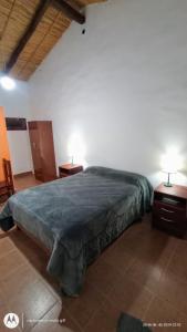 a bedroom with a large bed with two night stands at Tampu 4 alojamiento in Purmamarca