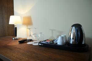 Set per la preparazione di tè e caffè presso Hotel U Kvapilů