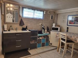 a kitchen with a sink and a counter top at nID DOUILLET in Rosporden