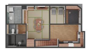 a floor plan of a small house at CraftFlat Asakusa House in Tokyo