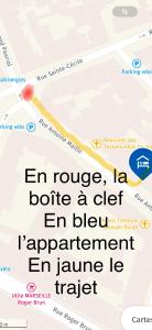 an update to a map with a red arrow at Une Pause quelque part in Marseille
