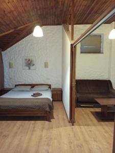 Postel nebo postele na pokoji v ubytování Complex Khutor