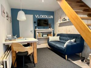 Posezení v ubytování B&B Vloedlijn Texel + 37 fotografií