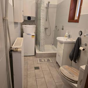 A bathroom at Orsi Apartman / vendegház