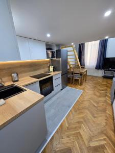 Kuchyňa alebo kuchynka v ubytovaní Maria Apartments - Modern apartments in the center of Budapest