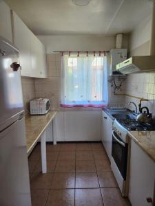 Kuhinja oz. manjša kuhinja v nastanitvi Cabañas Kernayel