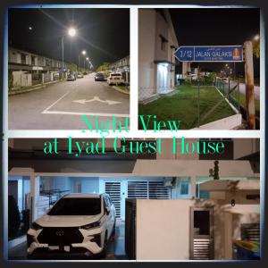 a collage of photos of a car parked in a parking lot at Iyad Guest House in Banting +4 photos