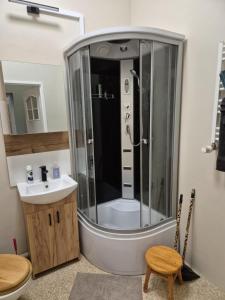 Koupelna v ubytování Przytulna kawalerka w Centrum Poznania