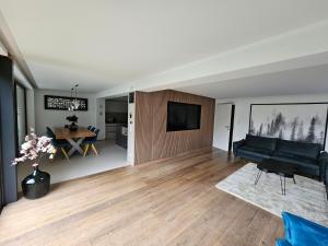 Televízia a/alebo spoločenská miestnosť v ubytovaní Apartments Shema