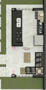 ein Grundriss eines kleinen Hauses mit in der Unterkunft COP 30- Casa Vila Real in Ananindeua