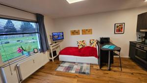 Dapur atau dapur kecil di Studioappartement in ruhiger Umgebung in Witten mit perfekter Anbindung zur Ruhruni