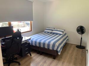 Postel nebo postele na pokoji v ubytování Casa Vitacura 12p pool snow shopping clinicas 5 dorm - 8 camas