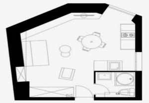 Plan piętra w obiekcie Chatillon Citea Access dayuse Room - Work and Day Rest Timeshare --15 minutes Paris Montparnasse -- - Formule Temps Partagé