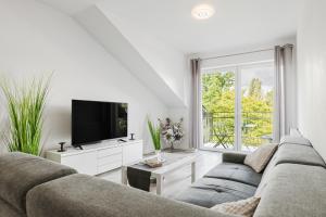 Televisyen dan/atau pusat hiburan di Ostseenahe Erholung Ruhe Komfort in guter Lage