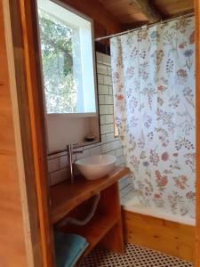 Ένα μπάνιο στο Peaceful cabin in the woods