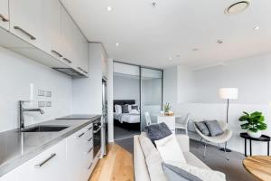 A seating area at Sky Tower View 2BR Apt w Gym & Pool Access
