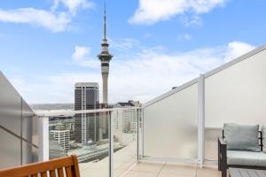 A balcony or terrace at Sky Tower View 2BR Apt w Gym & Pool Access