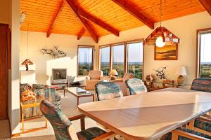 a living room with a table and chairs at Haven Hideaway in Copalis Beach