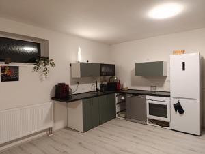Köök või kööginurk majutusasutuses apartmán Fénix