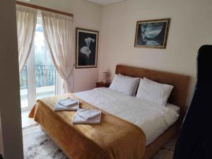 เตียงในห้องที่ Alexadra's house Κάτω Αλμυρή