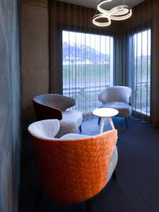 Ein Sitzbereich in der Unterkunft Cubilaris Motel