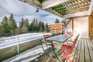 Balkón nebo terasa v ubytování Joubarbes - Station à pied + 4 fotografie