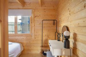 Un baño de Scandi-Style Cabin in Bideford, Private Parking