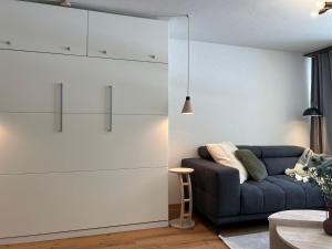 Area soggiorno di New renovated apartment in center of Davos