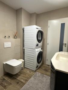 Koupelna v ubytování apartmán v Šamoríne