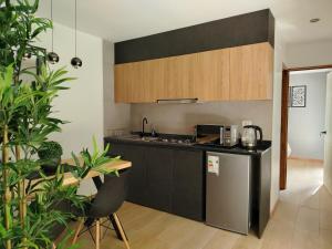 Nhà bếp/bếp nhỏ tại Boker Tov Pucon