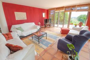 A seating area at L'Albaida, tranquility, views of sea and mountains