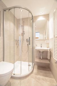 Koupelna v ubytování Hotel Parnass