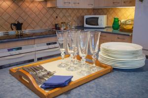 A kitchen or kitchenette at L'Albaida, tranquility, views of sea and mountains