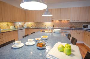 A kitchen or kitchenette at L'Albaida, tranquility, views of sea and mountains