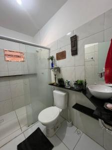 Koupelna v ubytování Casa Arádia
