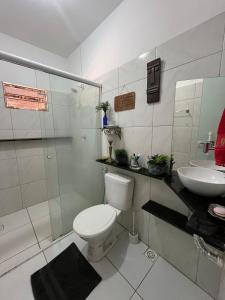 Koupelna v ubytování Casa Arádia