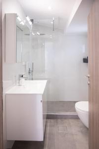 ペライアにあるSkyの洗面台とトイレを備えた白いバスルーム