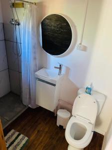 Ένα μπάνιο στο Cabaña Nueva Vida