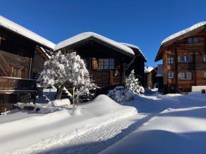 ベルヴァルトにあるChalet Waldesruhの雪に覆われた家