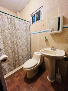 Koupelna v ubytování HOTEL Ecológico BLUEROCK