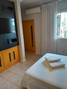 Postel nebo postele na pokoji v ubytování Casa c piscina, churrasq e Wi-Fi, lazer completo