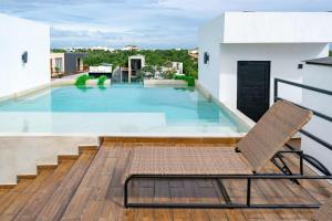 Πισίνα στο ή κοντά στο Pool & Rooftop in Tulum 2 Bedrooms Apartment