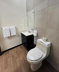 Koupelna v ubytování Dunas Hospedaje
