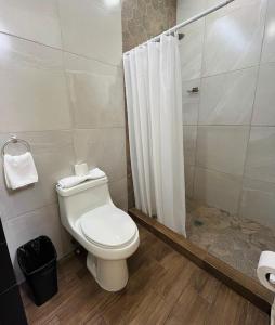 Koupelna v ubytování Dunas Hospedaje